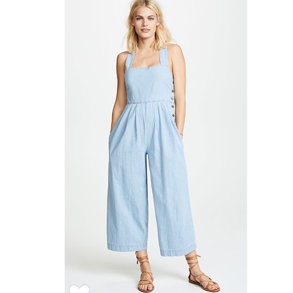 Free People Pants - Free People Light Wash Denim Jumpsuit